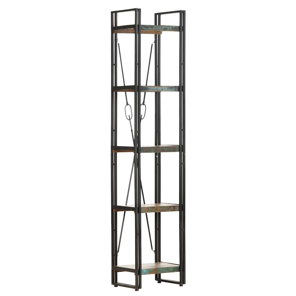Libreria a 5 Ripiani 40x30x180cm in Massello di Recupero | homemem39