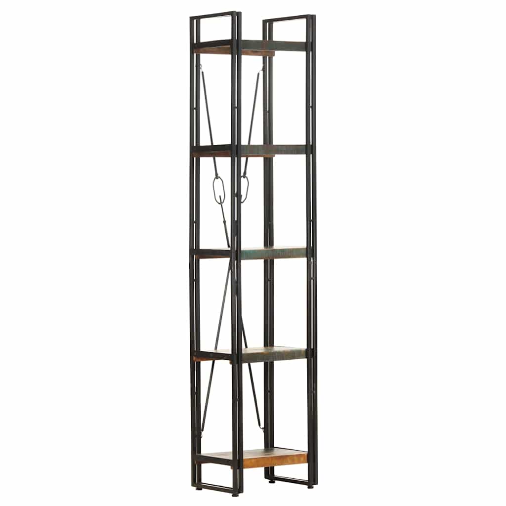 Libreria a 5 Ripiani 40x30x180cm in Massello di Recupero | homemem39