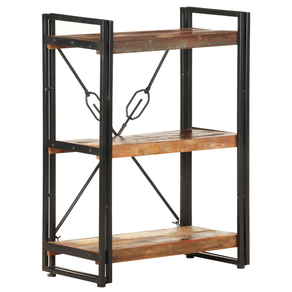 Libreria a 3 Ripiani 60x30x80 cm in Massello di Recupero | homemem39