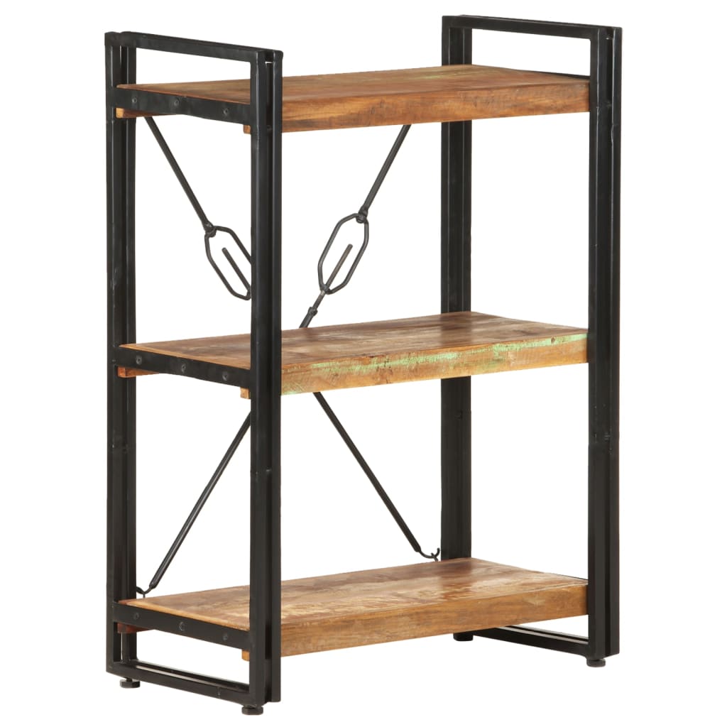 Libreria a 3 Ripiani 60x30x80 cm in Massello di Recupero | homemem39