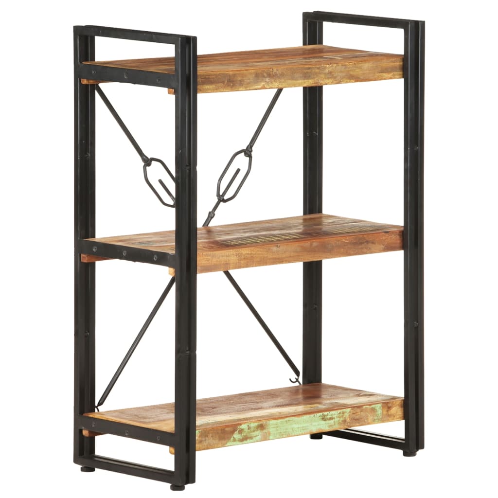 Libreria a 3 Ripiani 60x30x80 cm in Massello di Recupero | homemem39