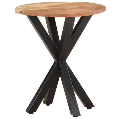 Tavolino di Servizio 48x48x56cm in Legno Massello di Acacia