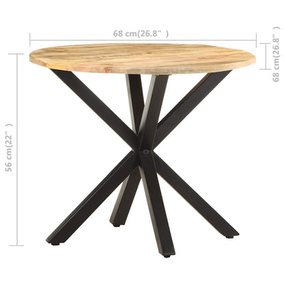 Tavolino di Servizio 68x68x56 cm in Legno Massello di Mango