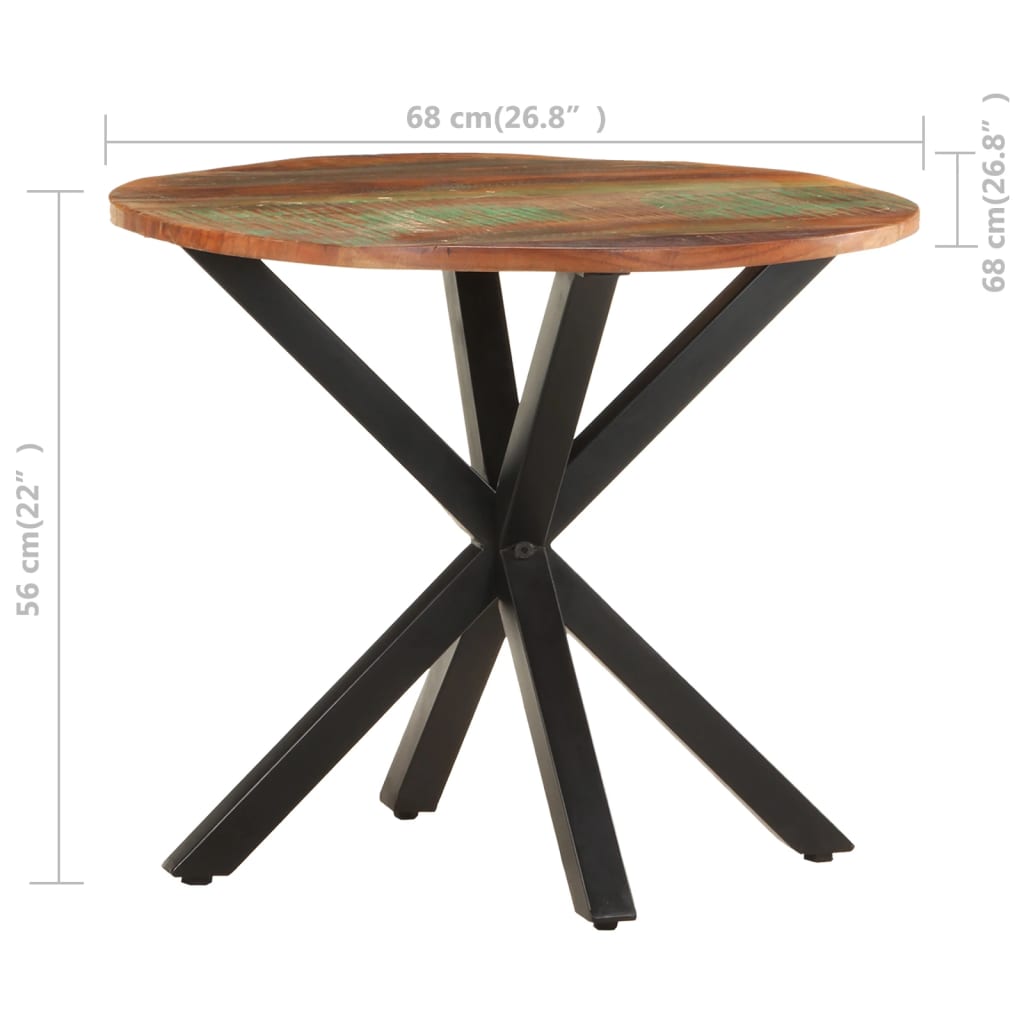 Tavolino di Servizio 68x68x56 cm in Legno Massello di Recupero | homemem39
