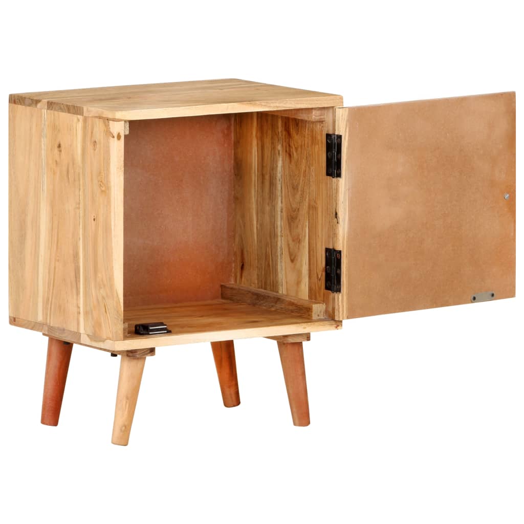Comodino 40x30x50 cm in Legno Massello di Acacia | homemem39