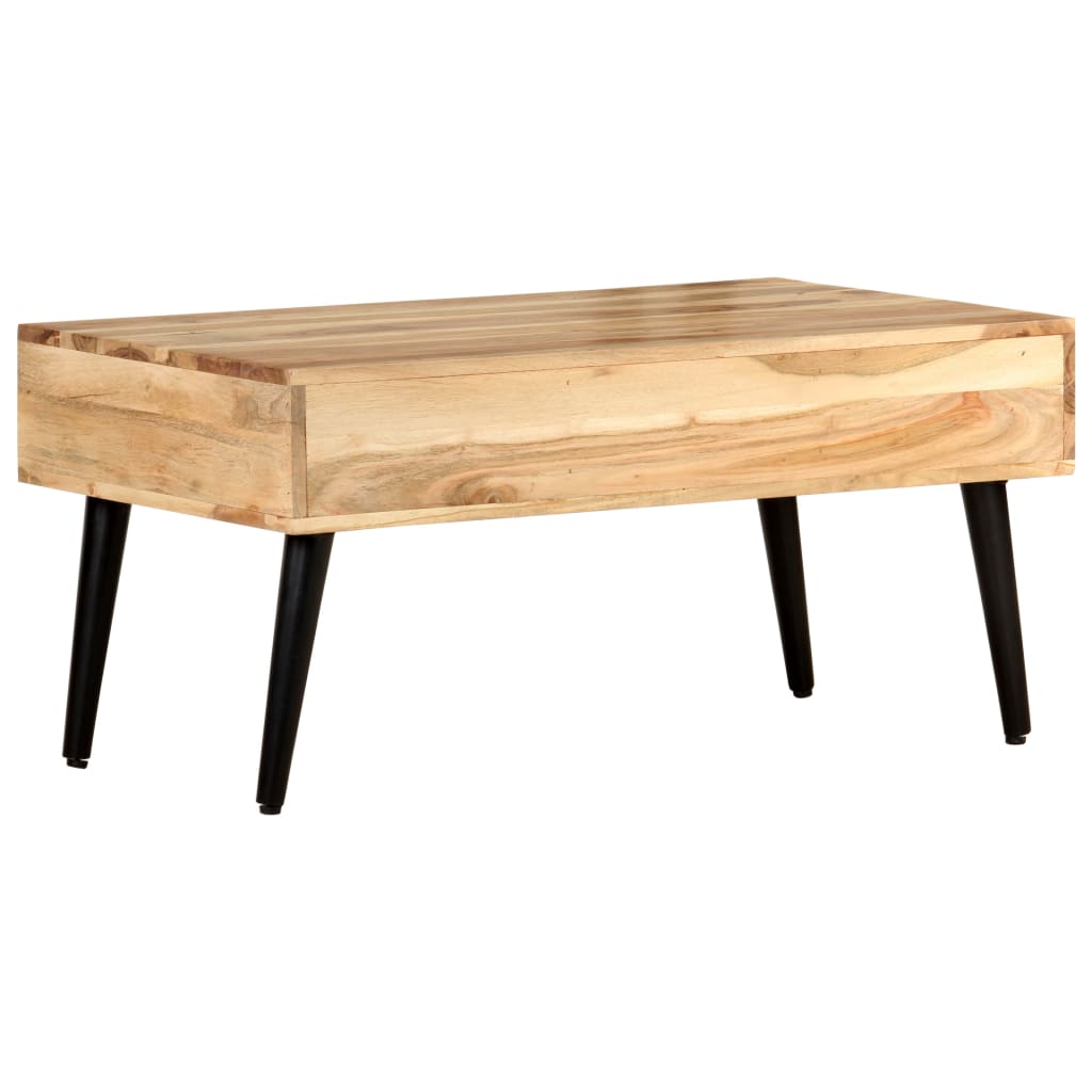 Tavolino da Salotto 88x50x42 cm in Legno Massello di Acacia | homemem39
