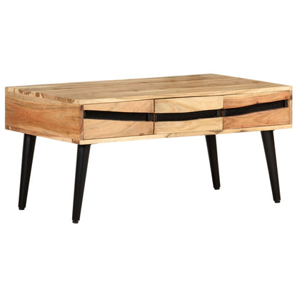 Tavolino da Salotto 88x50x42 cm in Legno Massello di Acacia | homemem39