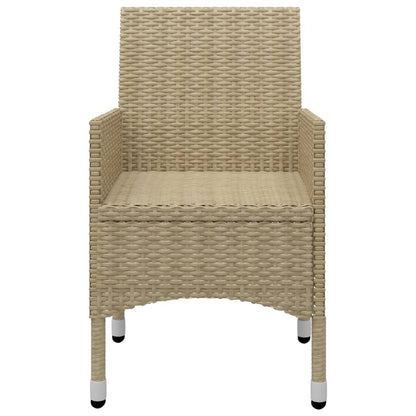 Set da Pranzo da Giardino 5 pz in Polyrattan e Vetro Beige - homemem39