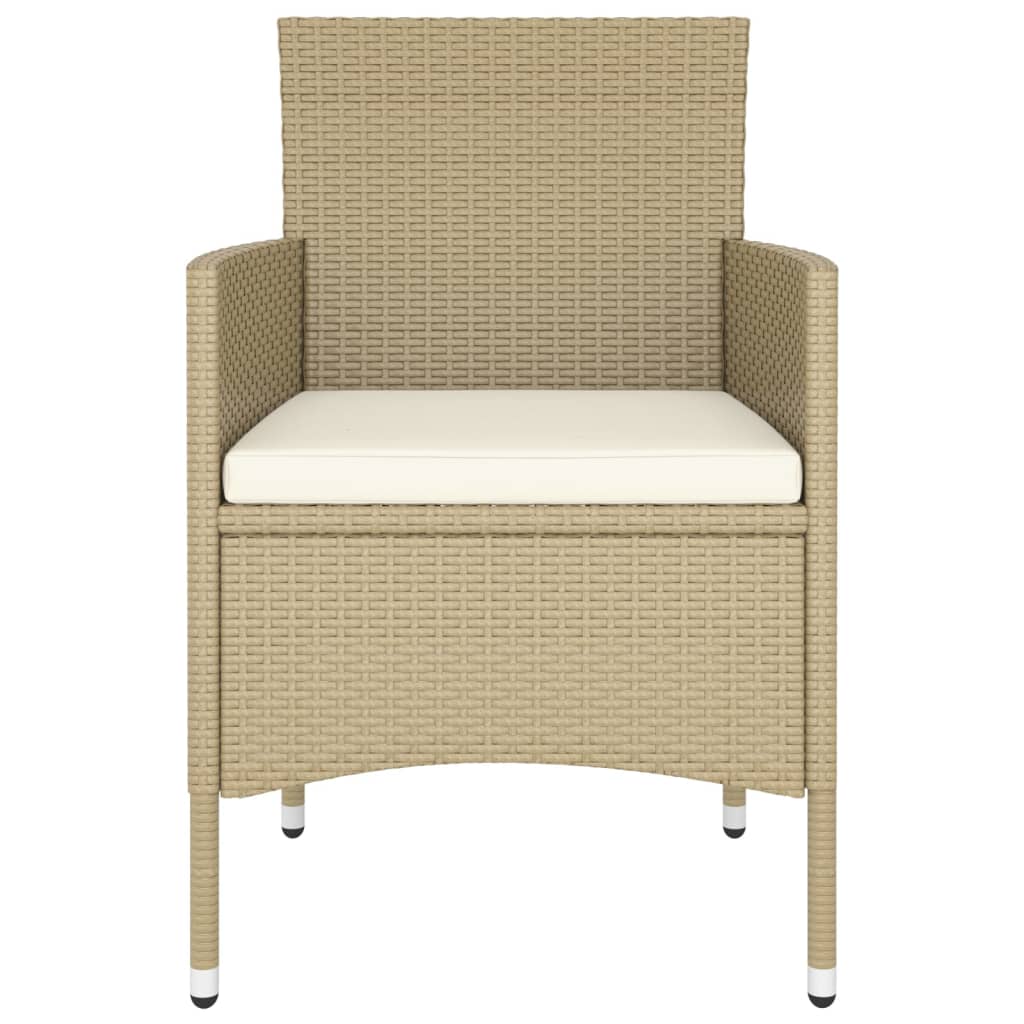 Set da Pranzo per Giardino 5 pz in Polyrattan Beige - homemem39