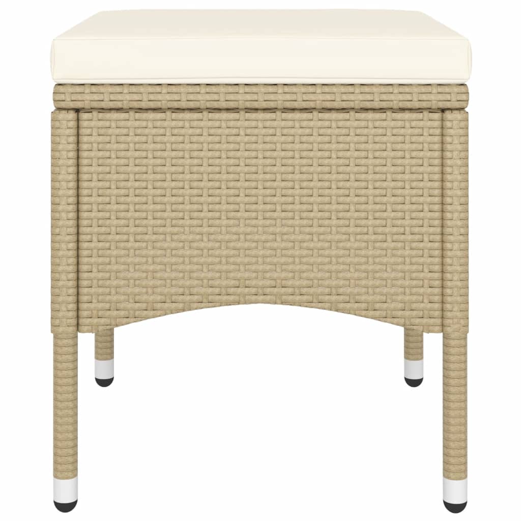 Set da Pranzo per Giardino 5 pz in Polyrattan Beige - homemem39