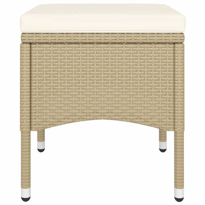 Set da Pranzo per Giardino 5 pz in Polyrattan Beige - homemem39