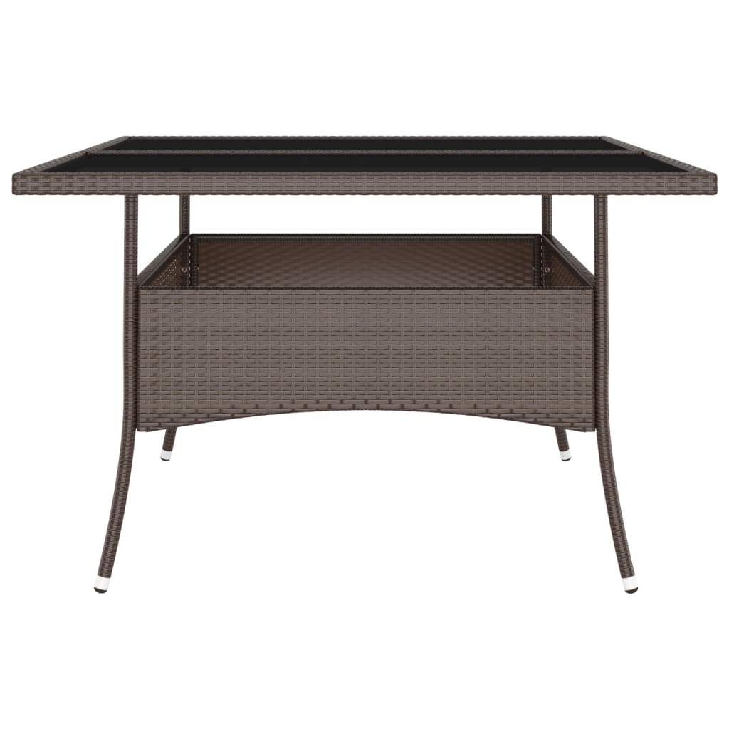 Set da Pranzo da Giardino in Polyrattan 9 pz Marrone - homemem39