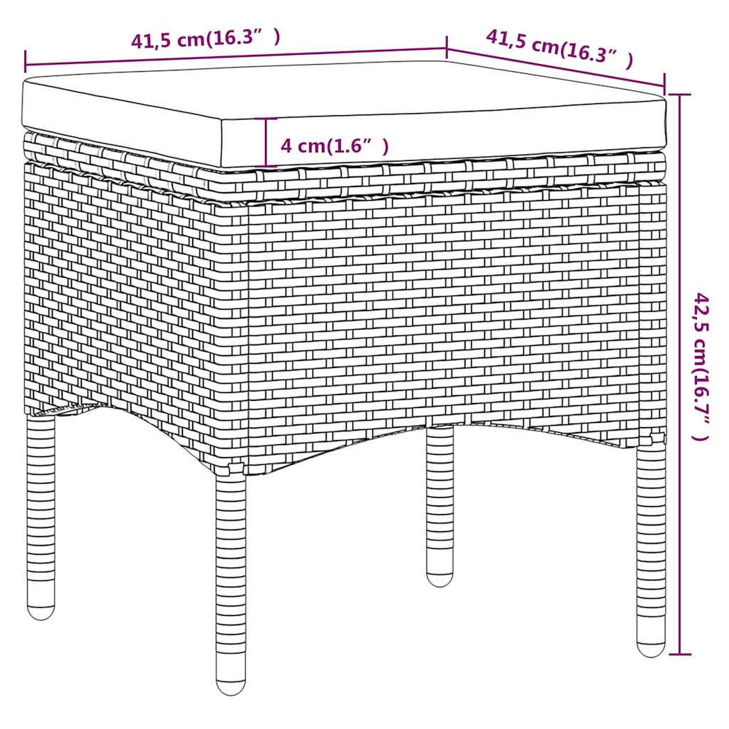 Set Pranzo da Giardino 5 pz Polyrattan e Vetro Temperato Nero | homemem39