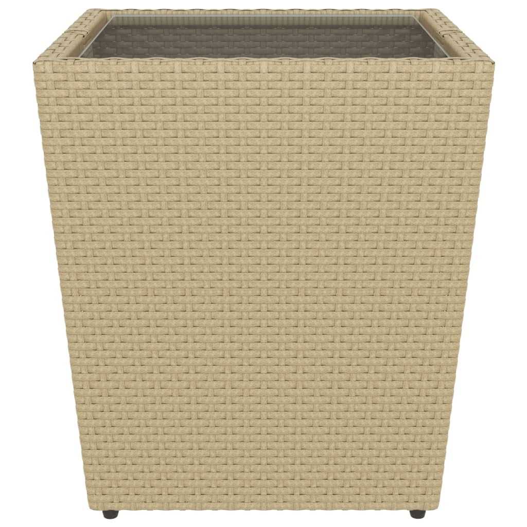 Set Bistrot da Giardino 5 pz Polyrattan e Vetro Temperato Beige - homemem39