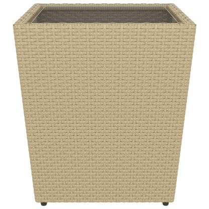 Set Bistrot da Giardino 5 pz Polyrattan e Vetro Temperato Beige - homemem39