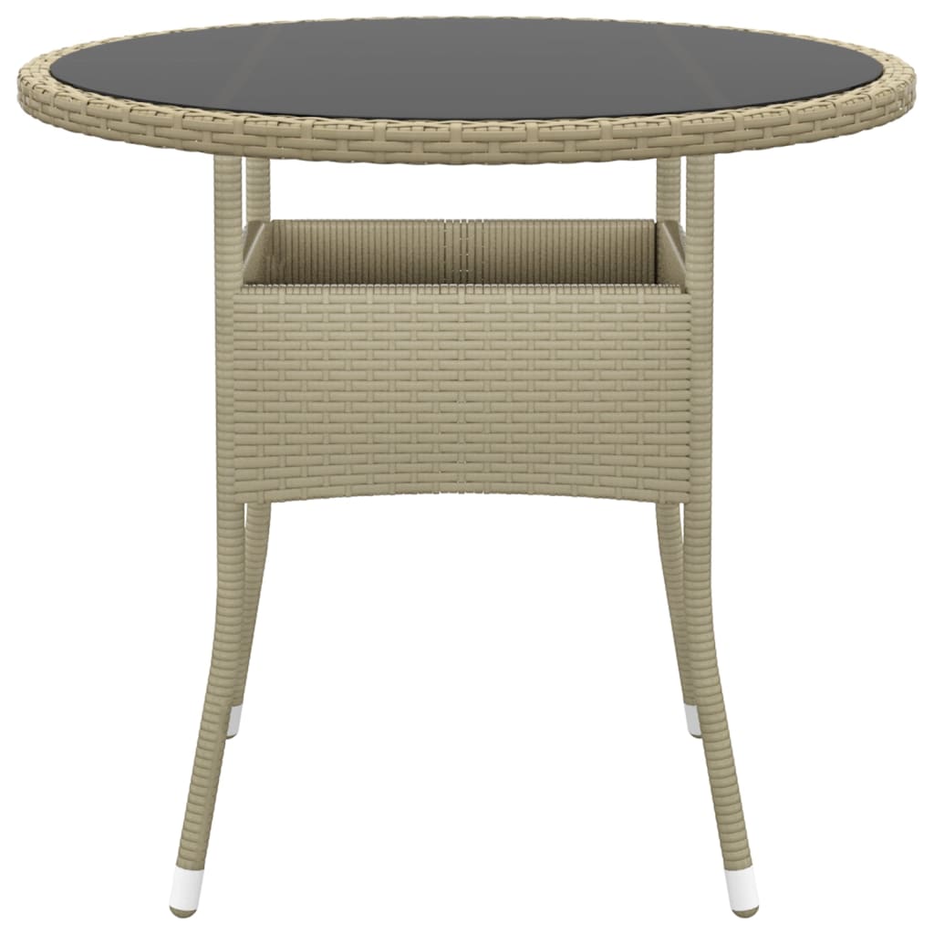 Set Mobili da Pranzo per Giardino 3 pz in Polyrattan Beige - homemem39