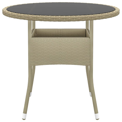 Set Mobili da Pranzo per Giardino 3 pz in Polyrattan Beige - homemem39