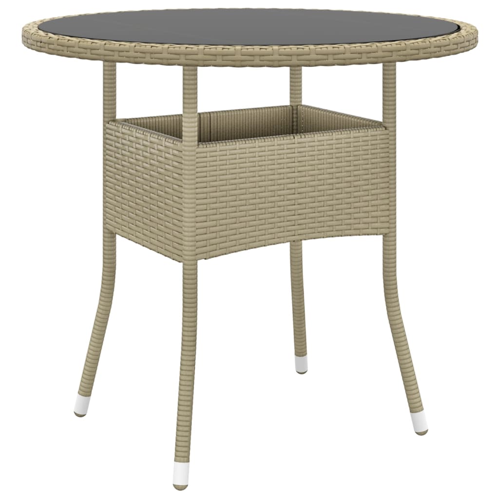 Set Mobili da Pranzo per Giardino 5 pz in Polyrattan Beige - homemem39