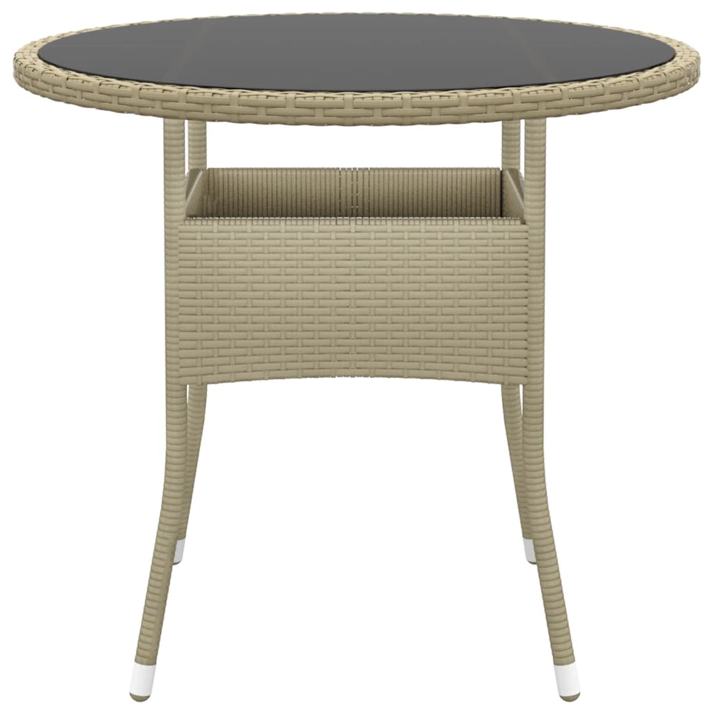 Set Mobili da Pranzo per Giardino 5 pz in Polyrattan Beige - homemem39