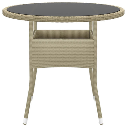 Set Mobili da Pranzo per Giardino 5 pz in Polyrattan Beige - homemem39
