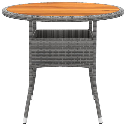 Set da Pranzo per Giardino 5 pz in Polyrattan Grigio - homemem39