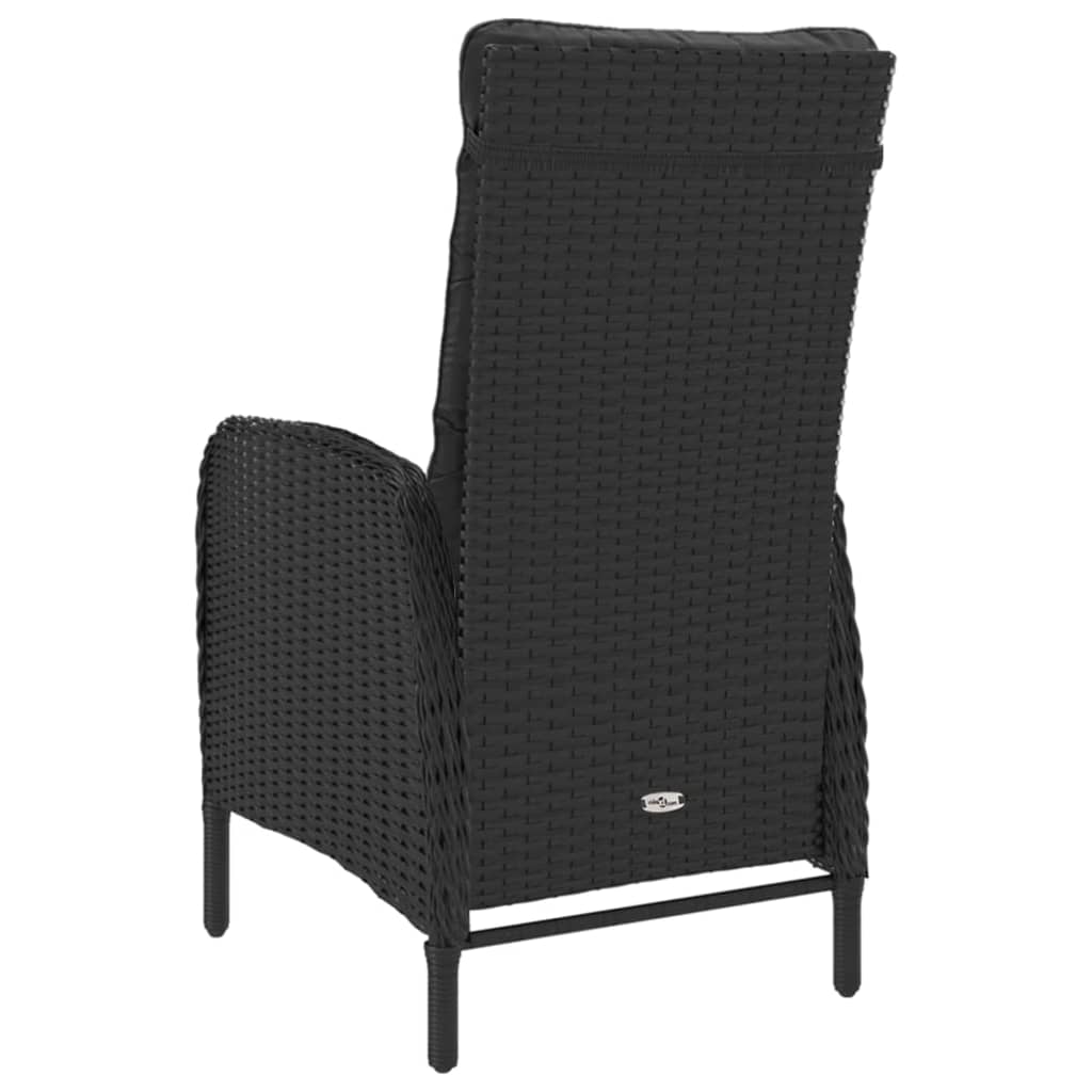 Set da Pranzo da Giardino 9 pz in Polyrattan e Acacia Nero - homemem39