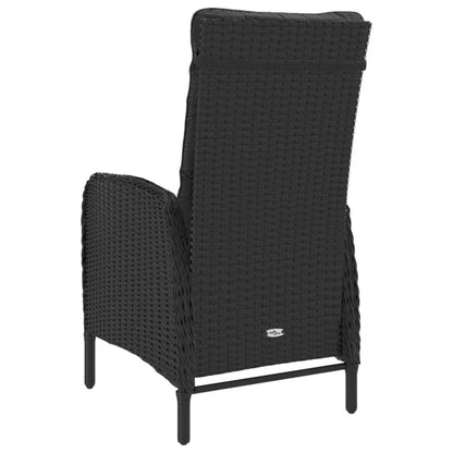 Set da Pranzo da Giardino 9 pz in Polyrattan e Acacia Nero - homemem39