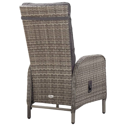 Set da Bistrot per Giardino 3 pz in Polyrattan Grigio - homemem39