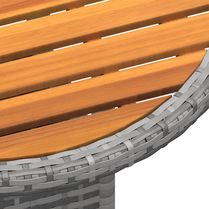 Set da Bistrot per Giardino 3 pz in Polyrattan Grigio - homemem39