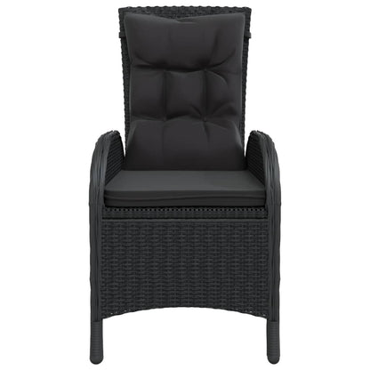 Set da Bistrot per Giardino 3 pz in Polyrattan Nero - homemem39