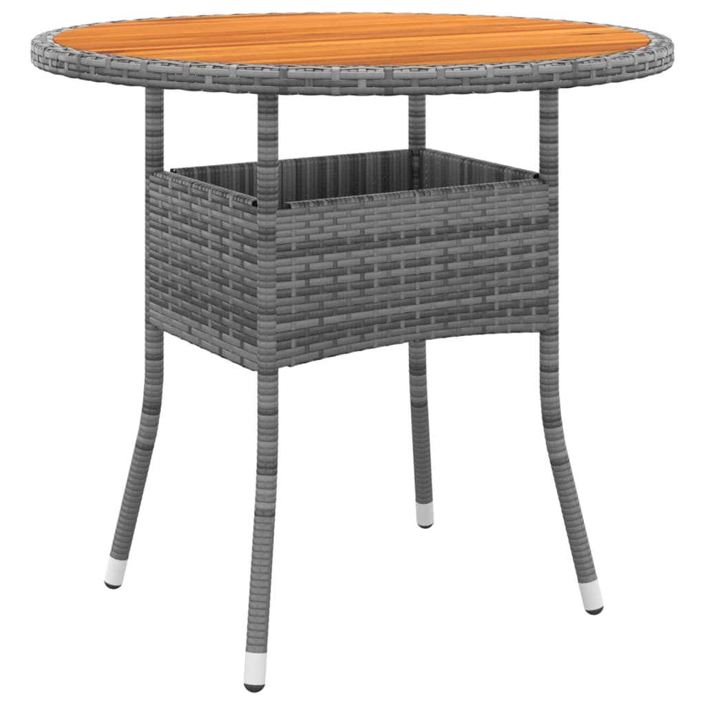 Set da Bistrot per Giardino 3 pz in Polyrattan Grigio - homemem39