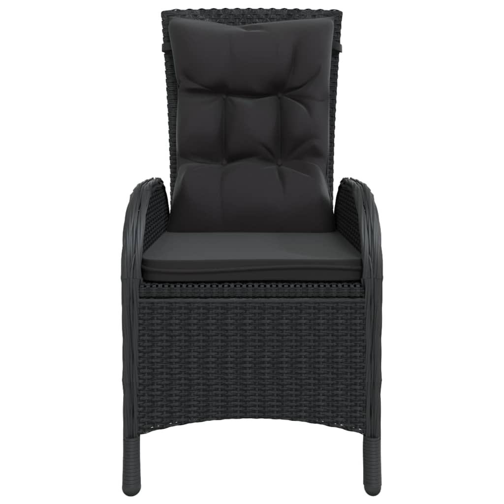 Set da Bistrot per Giardino 3 pz in Polyrattan Nero - homemem39