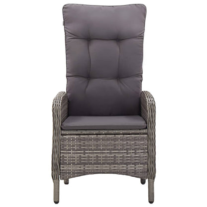 Set Pranzo da Giardino 11pz in Polyrattan Grigio - homemem39