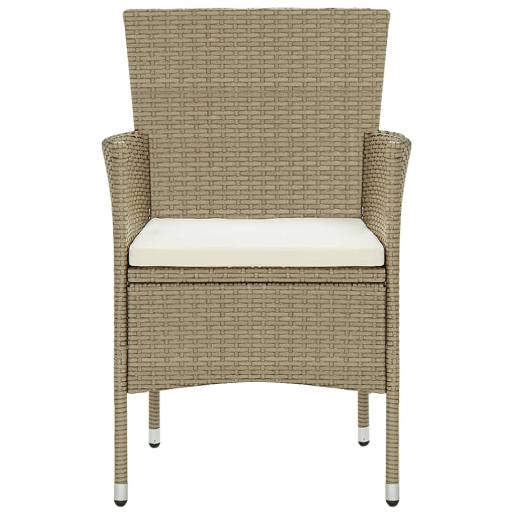 Set da Pranzo per Giardino 11 pz in Polyrattan Beige - homemem39