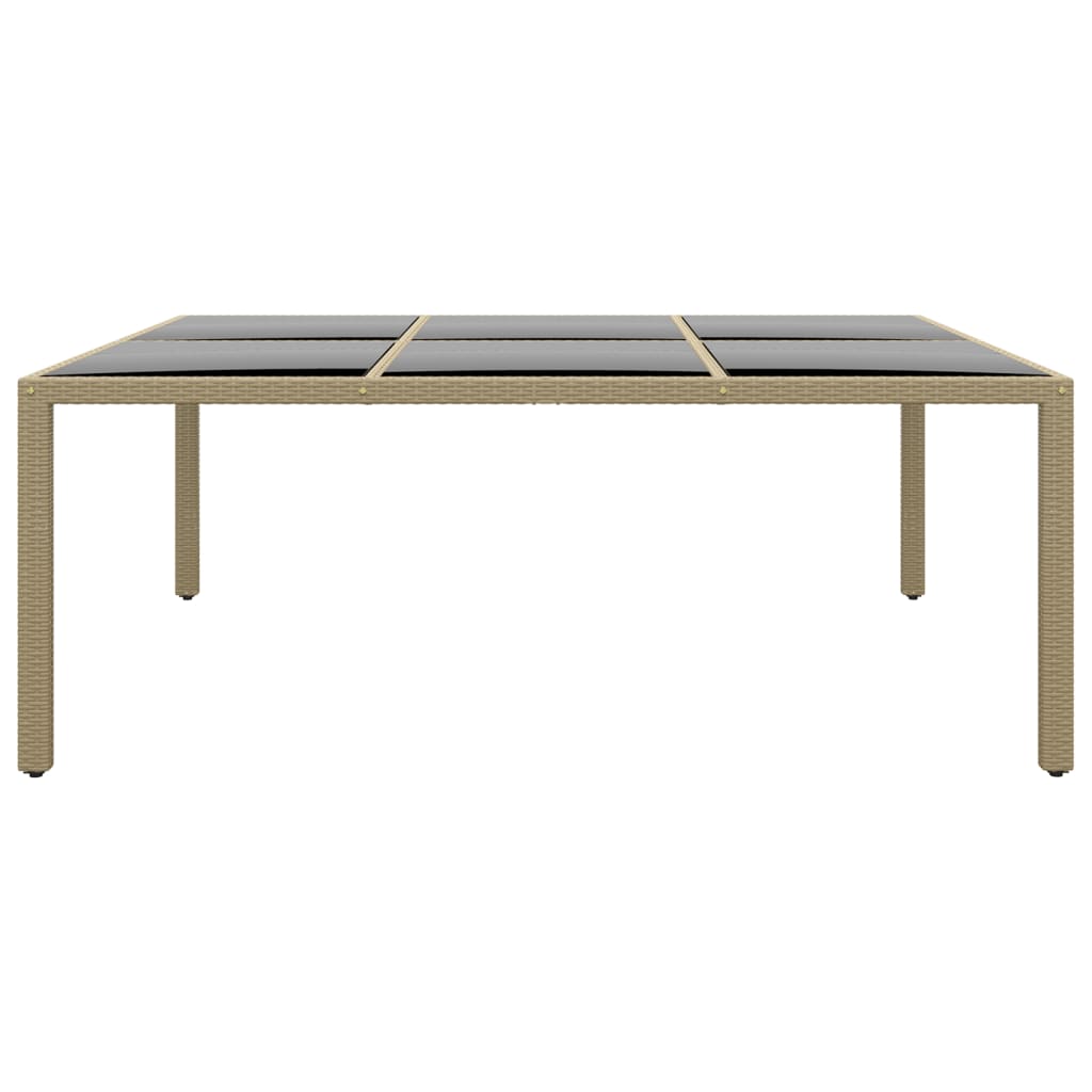 Set da Pranzo per Giardino 11 pz in Polyrattan Beige - homemem39