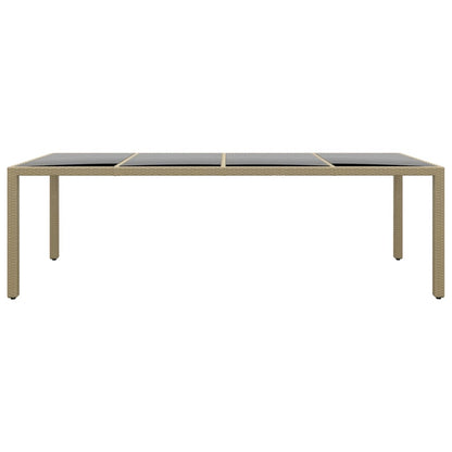 Set da Pranzo per Giardino 11 pz in Polyrattan Beige - homemem39