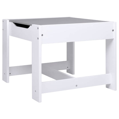 Tavolo per Bambini con 2 Sedie Bianco in MDF | homemem39