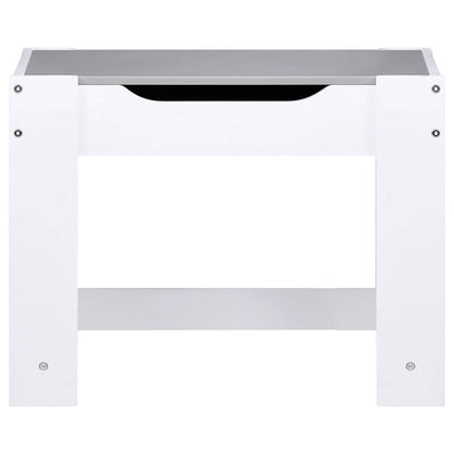 Tavolo per Bambini con 2 Sedie Bianco in MDF | homemem39