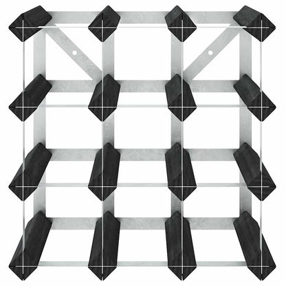 Portavini da 12 Bottiglie Nero in Legno Massello di Pino