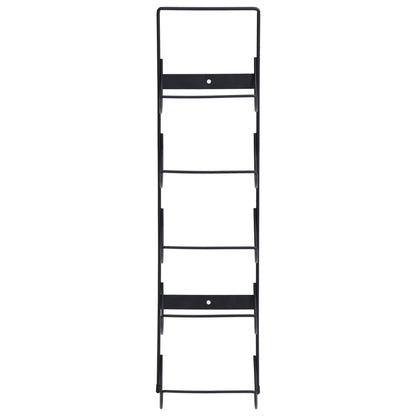 Portavini da Parete per 5 Bottiglie Nero in Ferro