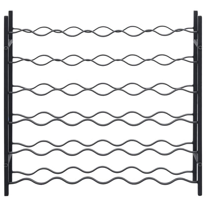 Portavini da 36 Bottiglie Nero in Ferro