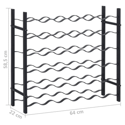 Portavini da 36 Bottiglie Nero in Ferro