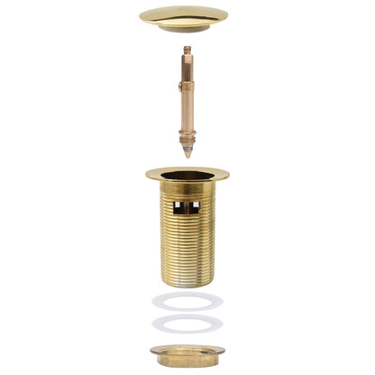 Scarico a Pressione con Troppopieno Oro 6,4x6,4x9,1 cm - homemem39