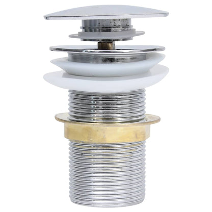 Scarico a Pressione Senza Troppopieno Cromo 6,4x6,4x9,1cm - homemem39