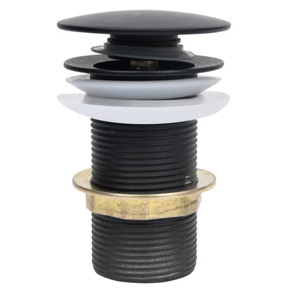 Scarico a Pressione senza Troppopieno Nero 6,4x6,4x9,1 cm - homemem39