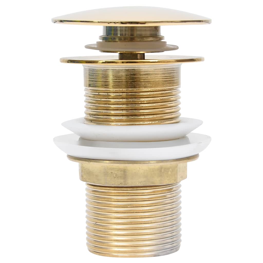 Scarico a Pressione senza Troppopieno Oro 6,4x6,4x9,1 cm - homemem39