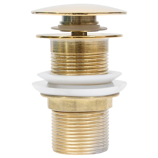 Scarico a Pressione senza Troppopieno Oro 6,4x6,4x9,1 cm - homemem39