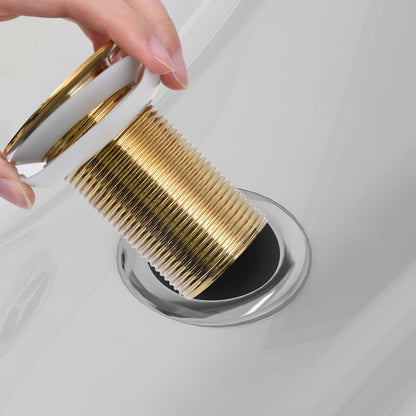 Scarico a Pressione senza Troppopieno Oro 6,4x6,4x9,1 cm - homemem39