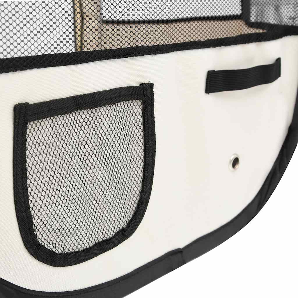Box per Cani Pieghevole con Borsa Trasporto Blu 110x110x58 cm | homemem39