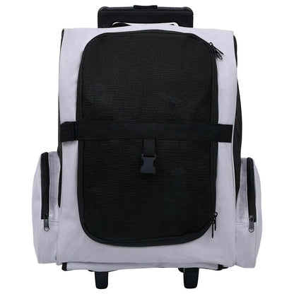 Trolley Trasportino per Animali Pieghevole Multifunzione Grigio - homemem39